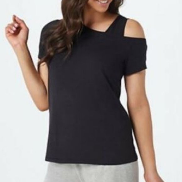 AnyBody Tops - AnyBody Cozy Knit Asymmetrical Tee  7315